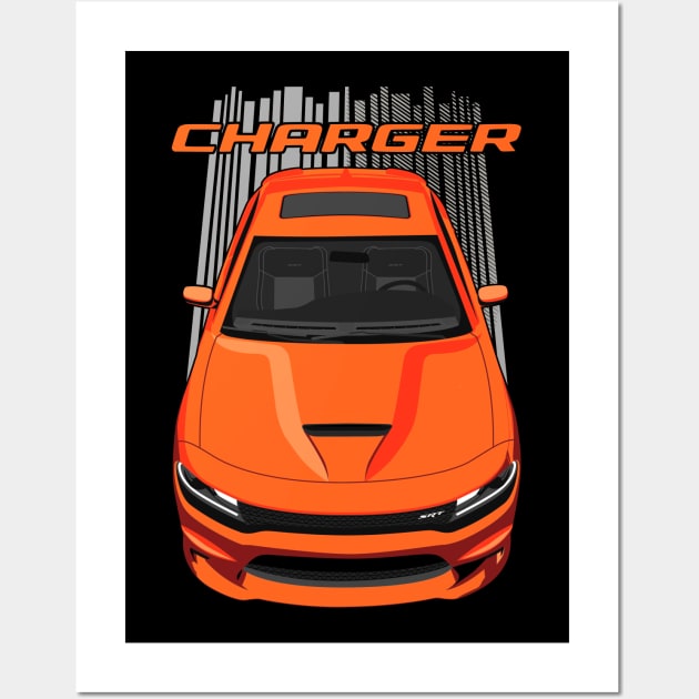 Charger - Orange Wall Art by V8social